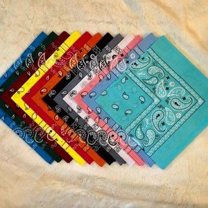 12 PCS Bandana Cotton Scarf